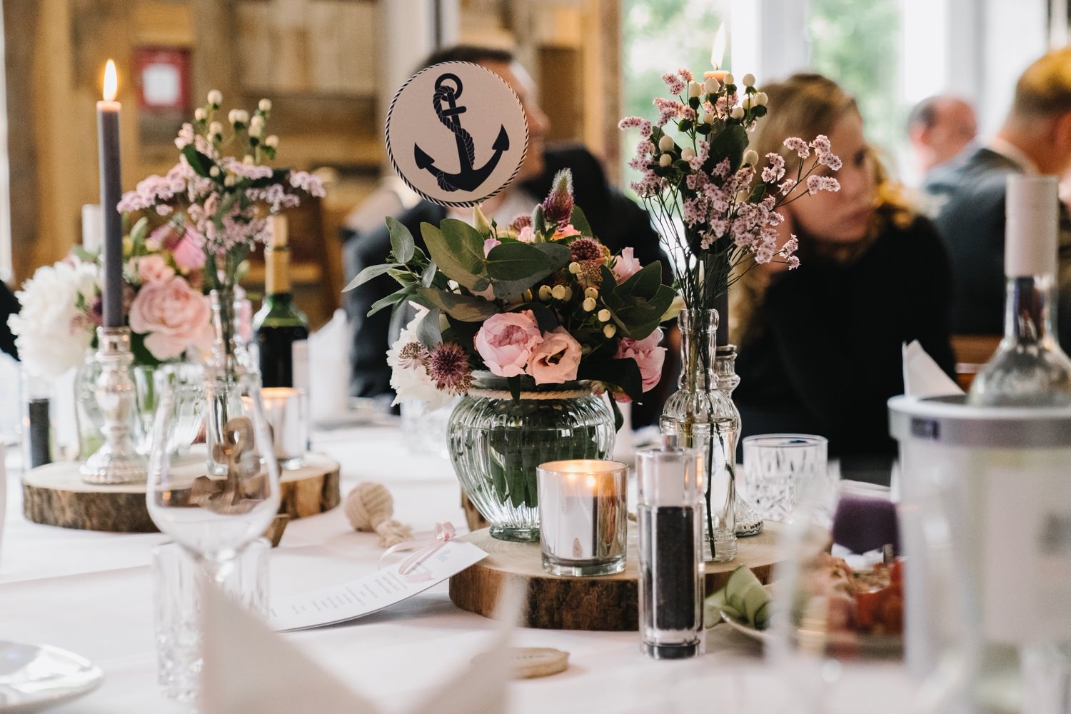 Tischdeko bei einer Hochzeit